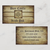 Professionele stijlvolle grunge Ierse lucky shamro Visitekaartje (Voorkant / Achterkant)