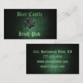 Professionele stijlvolle grunge Ierse lucky shamro Visitekaartje (Voorkant / Achterkant)
