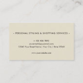 Professionele Stijlvolle Houndstooth Zwart Off-Whi Visitekaartje (Achterkant)