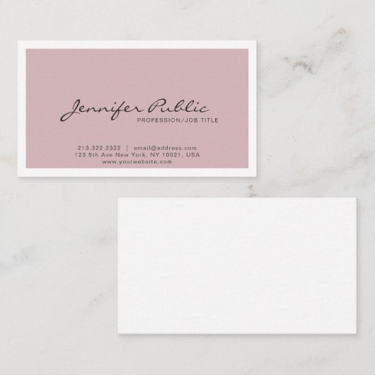 Professionele, stijlvolle kleuren uit de classy, m visitekaartje (Voorkant / Achterkant)