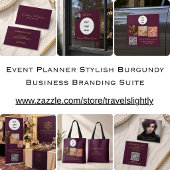 Professionele Stijlvolle Moderne Foto Burgundy Badge