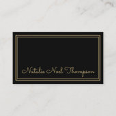 Professionele Stijlvolle Monogram Script Naam Goud Visitekaartje (Voorkant)