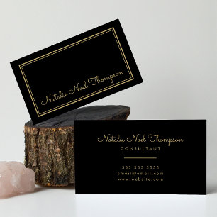 Professionele Stijlvolle Monogram Script Naam Goud Visitekaartje