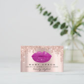 Professionele stijlvolle, roze opbergvakken Lips G Visitekaartje (Staand voorkant)