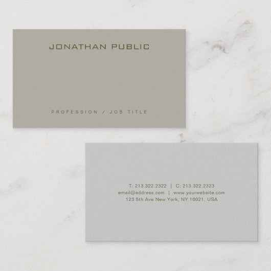 Professionele stijlvolle Sjabloon voor design eleg Visitekaartje (Voorkant / Achterkant)