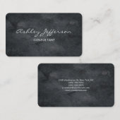 Professionele stijlvolle, stijlvolle, grijze textu visitekaartje (Voorkant / Achterkant)