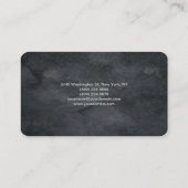 Professionele stijlvolle, stijlvolle, grijze textu visitekaartje (Achterkant)