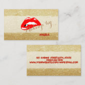 Professionele, stijlvolle, stijlvolle lips visitekaartje (Voorkant / Achterkant)