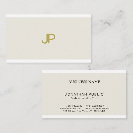 Professionele stijlvolle vormgeving visitekaartje (Voorkant / Achterkant)