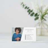 Professionele stijlvolle zakelijke foto van werkne visitekaartje (Staand voorkant)