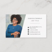 Professionele stijlvolle zakelijke foto van werkne visitekaartje (Voorkant)