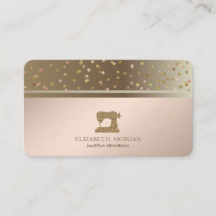 Professionele Stippen Gouden Glitter Naaimachine  Visitekaartje