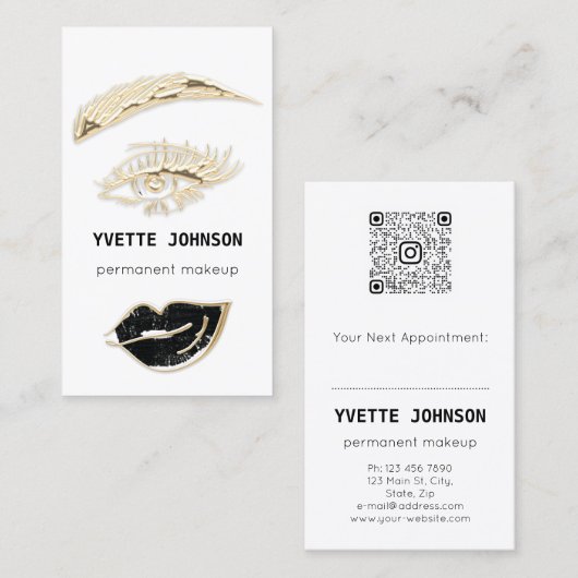 Professionele streepjes en streepjescodes maken Lo Visitekaartje (Voorkant / Achterkant)