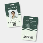 Professionele streepjescode en Logo-ID Badge (Voor- en achterkant)