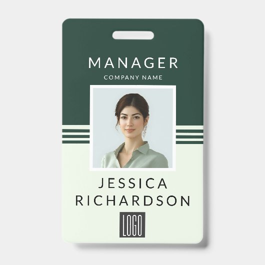 Professionele streepjescode en Logo-ID Badge (Voorzijde)