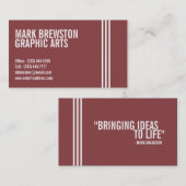 Professionele Stripes Visitekaartjes in Lichtrood (Voorkant / Achterkant)