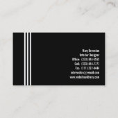 Professionele Stripes Visitekaartjes in Slank Zwar (Achterkant)
