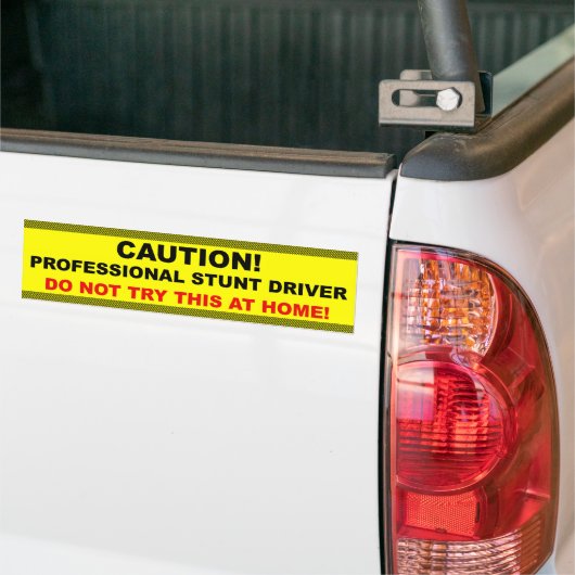 Professionele stuntdriver bumpersticker (Op Truck)