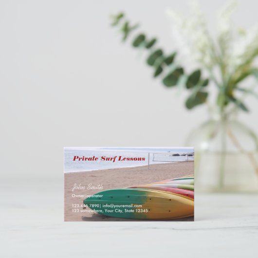 Professionele surfen-Visitekaartjes Visitekaartje (Staand voorkant)