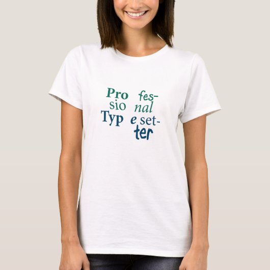 Professionele T-Shirt voor typering (Voorkant)