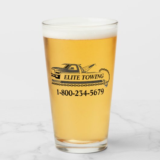 Professionele takelwagen service gepersonaliseerd glas (Voorkant gevuld)