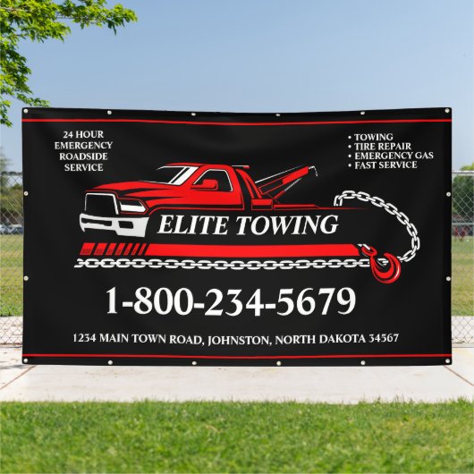 Professionele Takelwagen Service Spandoek (Buitenkant)