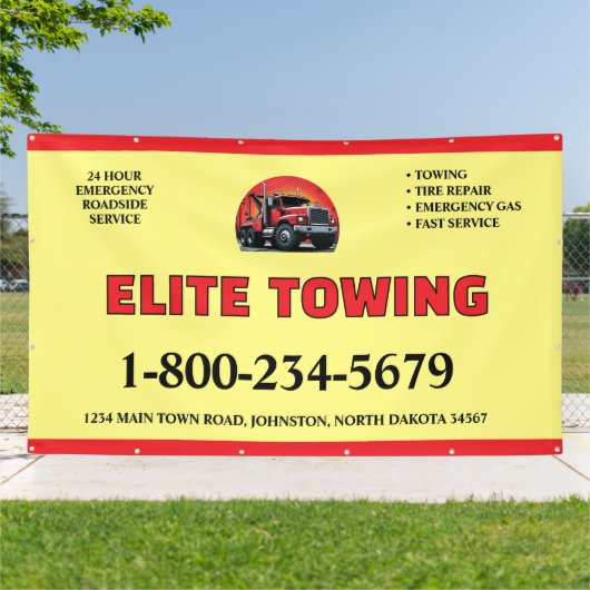 Professionele Takelwagen Service Spandoek (Buitenkant)