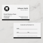 Professionele tandarts - afspraak voor tandheelkun afsprakenkaartje (Voorkant / Achterkant)