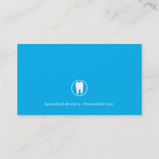 Professionele tandarts | Deep Blue Visitekaartje (Achterkant)