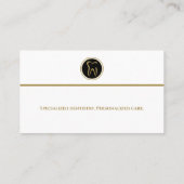 Professionele tandarts | Goud tandheelkundig liner Visitekaartje (Achterkant)