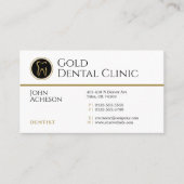 Professionele tandarts | Goud tandheelkundig liner Visitekaartje (Voorkant)