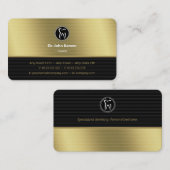 Professionele tandarts | Goud zwart Visitekaartje (Voorkant / Achterkant)