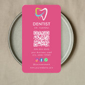 Professionele Tandarts Logo Tandheelkundige QR Cod Visitekaartje