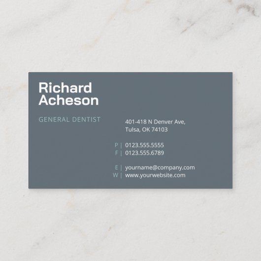 Professionele tandarts | tandheelkundige zorg visitekaartje (Achterkant)
