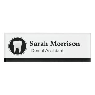 Professionele tandarts Tooth Logo Naambadge