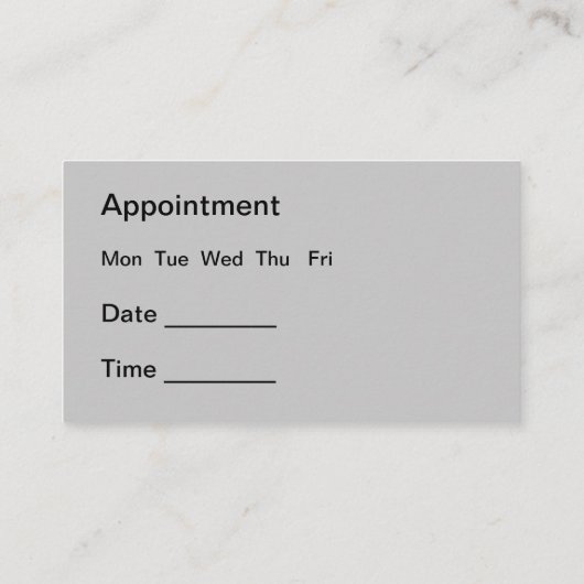 Professionele tandbenoeming visitekaartje (Achterkant)