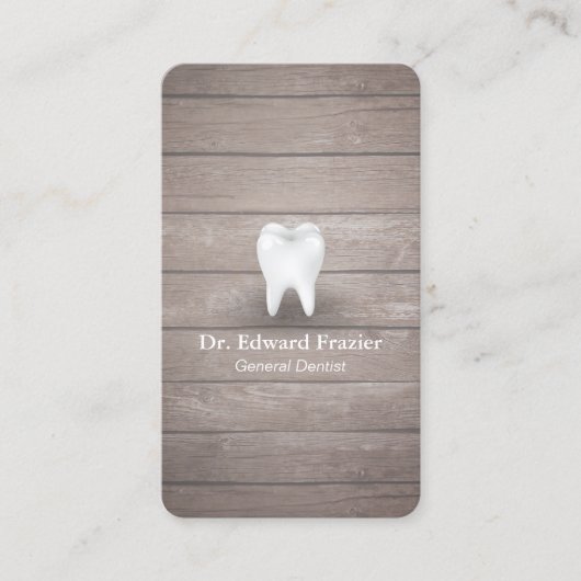 Professionele tandheelkundige Aanwijzing van hout Afsprakenkaartje (Voorkant)