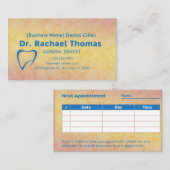 Professionele Tandheelkundige Afspraak Visitekaart Afsprakenkaartje (Voorkant / Achterkant)