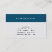 Professionele tandheelkundige kliniek tandpatroon  visitekaartje (Achterkant)