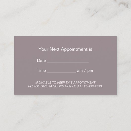 Professionele tandheelkundige Logo benoeming Afsprakenkaartje (Achterkant)