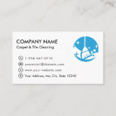 Professionele tapijten en Tegel schoonmaken Logo Visitekaartje (Voorkant)