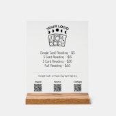 Professionele Tarot Reader Business Logo prijslijs Acryl Bord (Voorkant)