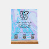 Professionele Tarot Reader Logo Roze prijslijst Acryl Bord (Voorkant)
