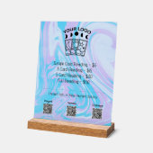 Professionele Tarot Reader Logo Roze prijslijst Acryl Bord (Hoek)