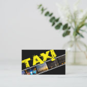 Professionele taxichauffeur en transporteur visitekaartje (Staand voorkant)