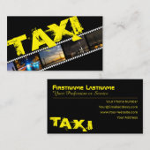 Professionele taxichauffeur en transporteur visitekaartje (Voorkant / Achterkant)