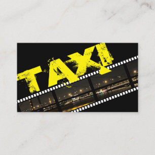 Professionele taxichauffeur en transporteur visitekaartje