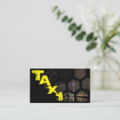 Professionele taxichauffeur en transporteur visitekaartje (Staand voorkant)