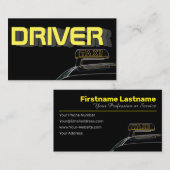 Professionele taxichauffeur en transporteur visitekaartje (Voorkant / Achterkant)