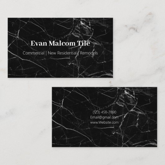 Professionele  Tegel Visitekaartjes (Voorkant / Achterkant)